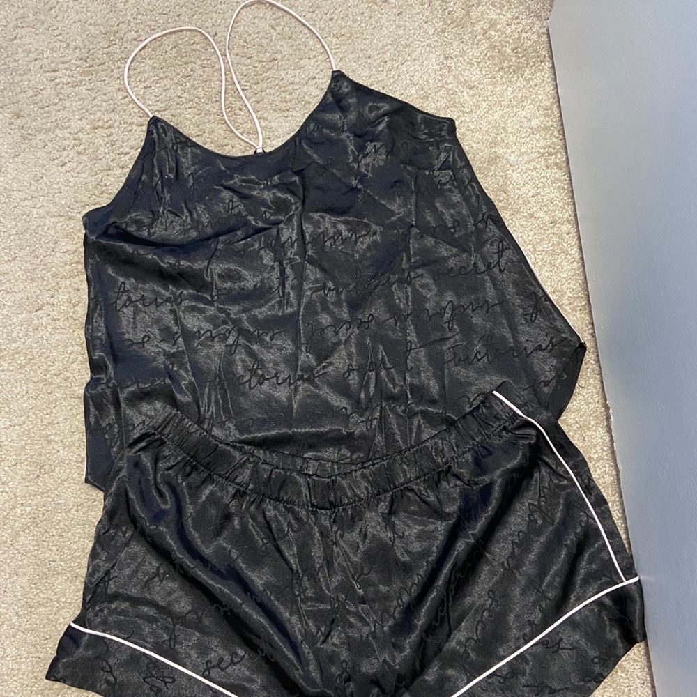 Satin tank and short set